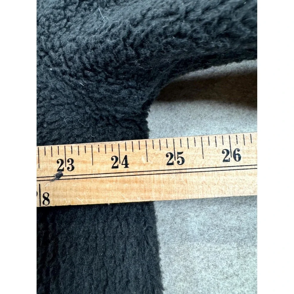 The North Face Mens XL Black Sherpa Fleece Jacket Full Zip High Neck Cinch Hem